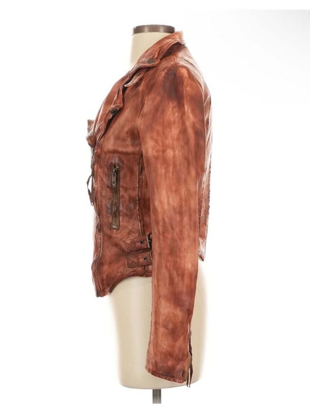 Free People Muubaa Distressed Leather Moto Biker Jacket 4| Indie Coastal Cowgirl - Picture 6 of 16